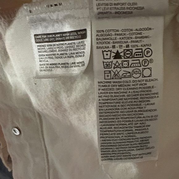 Levi's Women's Pastel Tie-Dye Jean Jacket 100% cotton - Picture 4 of 5